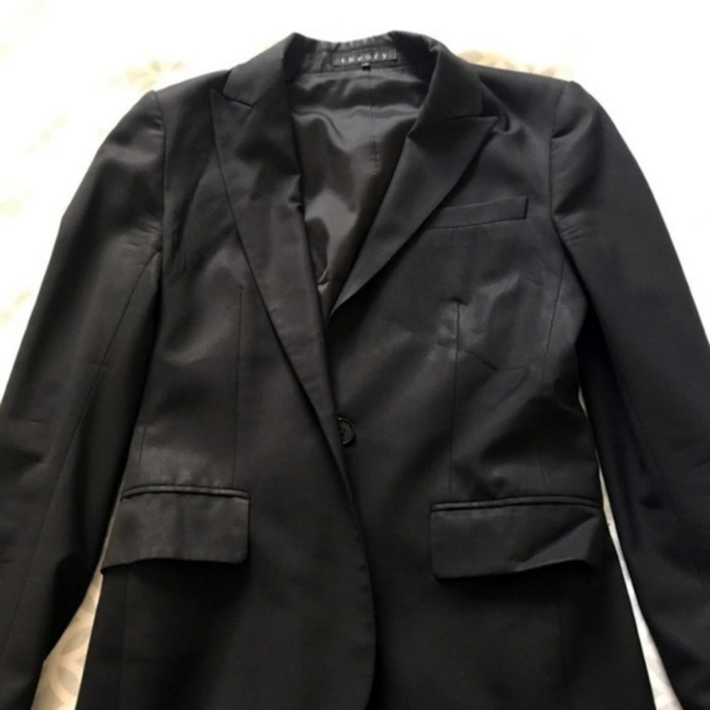 Theory Black Gabe Blazer (Repair Needed), Size 0 - Picture 3 of 7